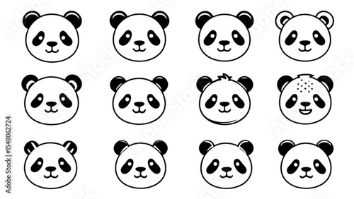 パンダの顔バリエーション｜Panda Face Variations