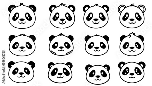 パンダの顔バリエーション｜Panda Face Variations