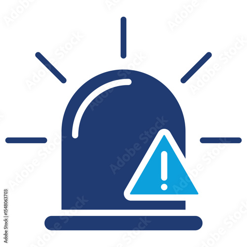 Alert  Flat Blue Icon