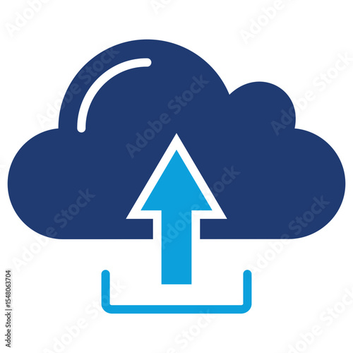 Upload Flat Blue Icon