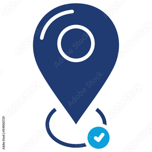 Location Flat Blue Icon