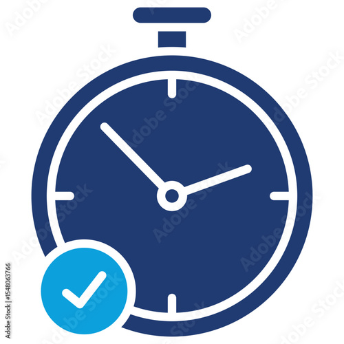 Time Flat Blue Icon