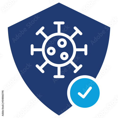 Antivirus Flat Blue Icon