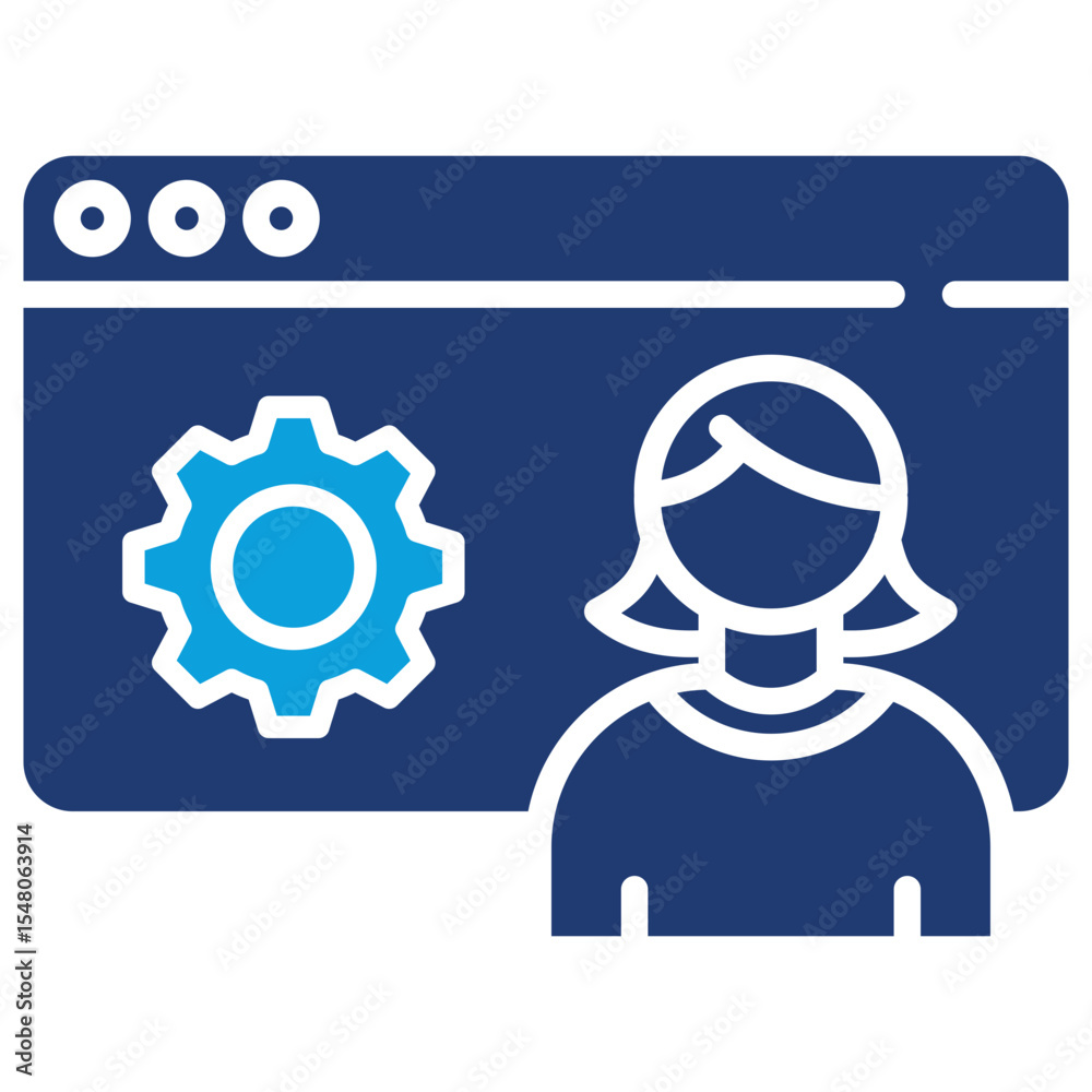 Admin Flat Blue Icon Admin Flat Blue Icon