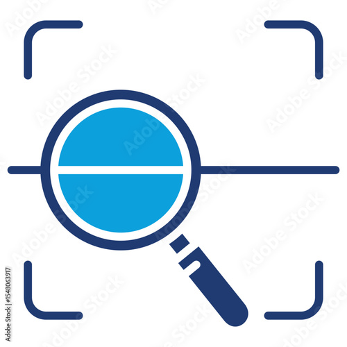 Scanning Flat Blue Icon