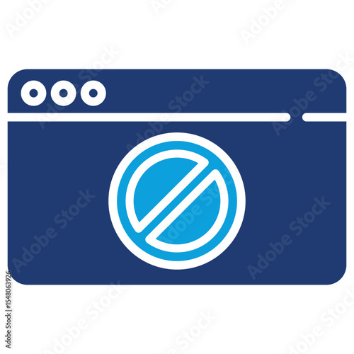 Blocked Flat Blue Icon