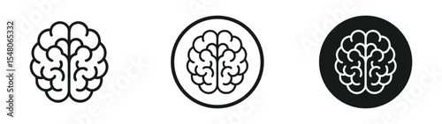 Human brain vector icons set, brain icon set , 