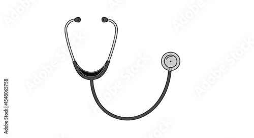 stethoscope on white background