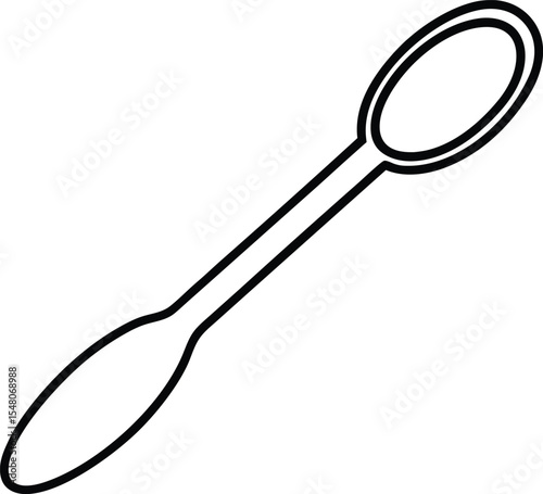 spoon icon line art vector illustration on transparent background
