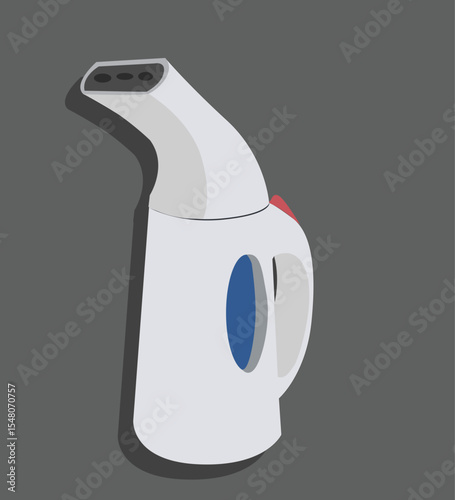 a steam iron vector illustration.Portable home hand steamer for clothes. 