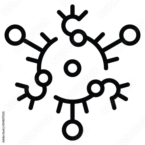 Viral Infections Icon Line Vector Illustration