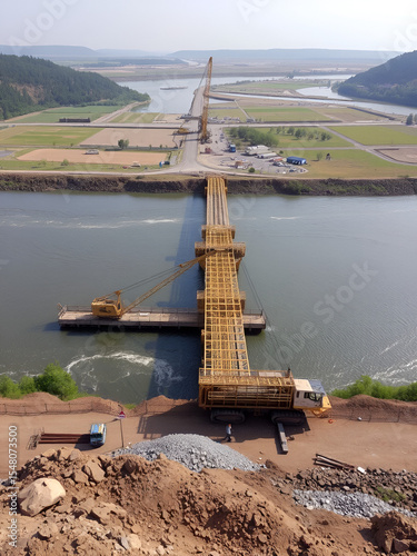 River engineering works for flood protection and hydraulic and reclamation projects