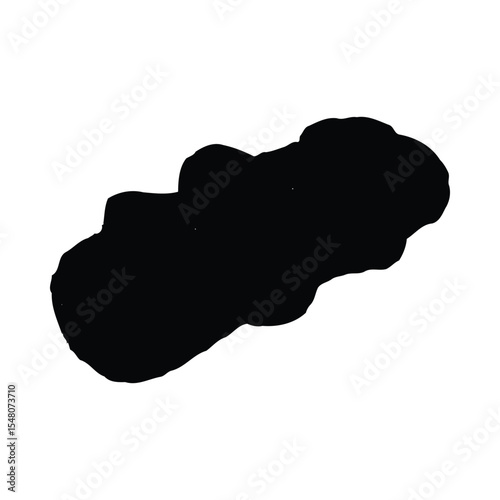 Blackandwhite Ginger Root Silhouette Isolatedon White Background Culinary Spice Ingredient