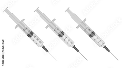 Various Medical Syringes for Injection and Healthcare Purposes