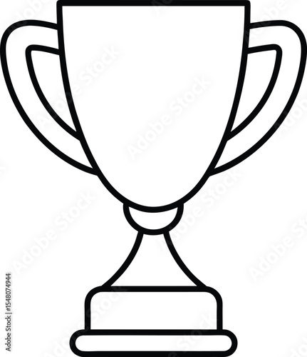 trophy icon line art vector illustration on transparent background
