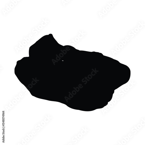 Blackandwhite Silhouette of a Shoe Isolated on White Background Minimalist Fashion Footwear Style