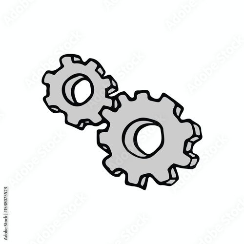 gear machine hand drawn design