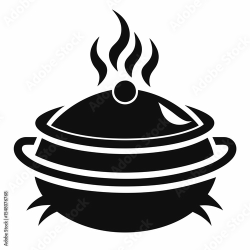 vector illustration of cooking pot