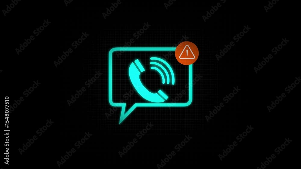 Animated call new message notification with a smooth up effect. for chat apps, email alerts, and social media notifications. animation to indicate incoming messages 4k motion video.