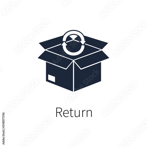 Return Package with Refresh Arrows Icon - Product Exchange and Refund Symbol