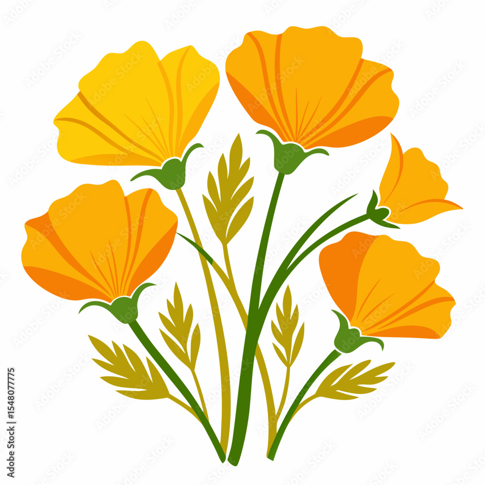 Fototapeta premium set of flowers