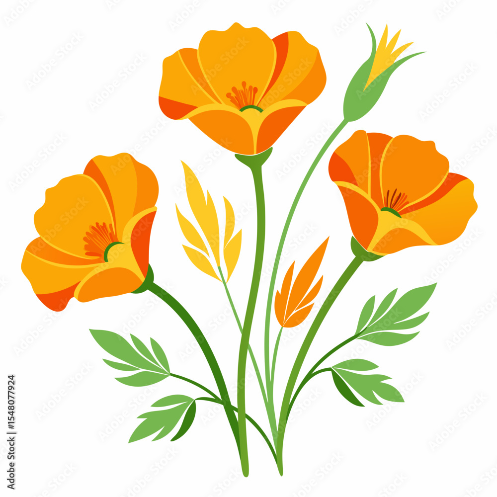 Naklejka premium set of flowers