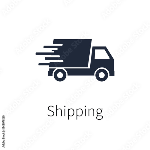 Fast Delivery Truck Icon - Express Shipping and Logistics Symbol