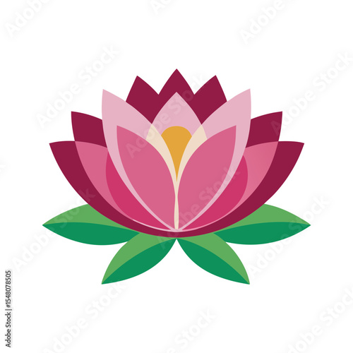 lotus flower vector art illustration