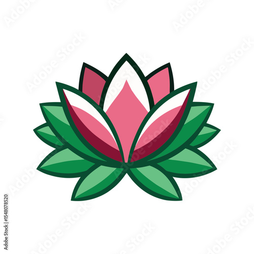 lotus flower vector art illustration
