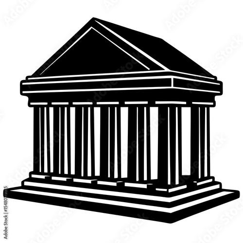 ancient greek column isolated