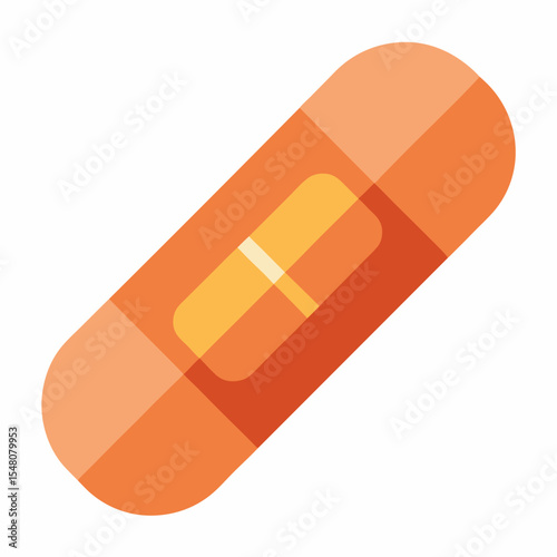 vector illustration of a broken plaster