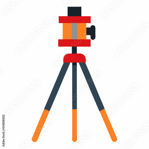 orange tripod isolated on white background