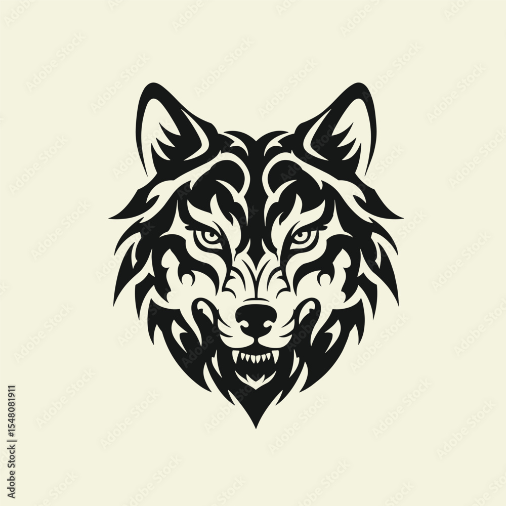 Fototapeta premium Wolf logo design vector symbol and graphic idea creative