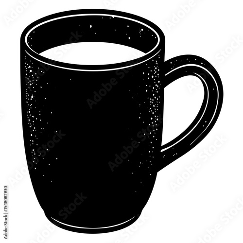 black cup isolated on white background