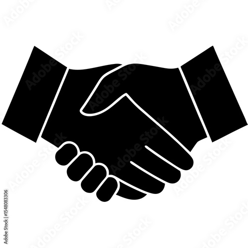 handshake isolated on white