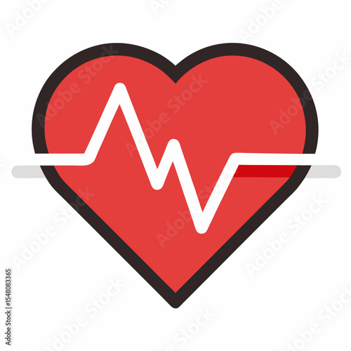 heart and heartbeat symbol