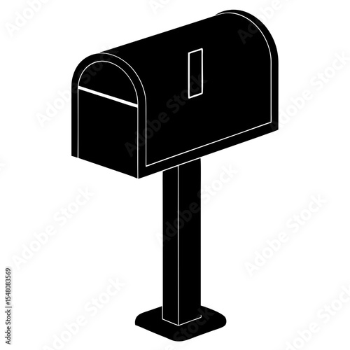 mailbox on a white