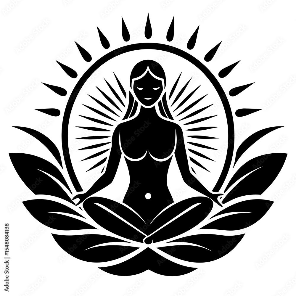 Fototapeta premium yoga silhouette vector