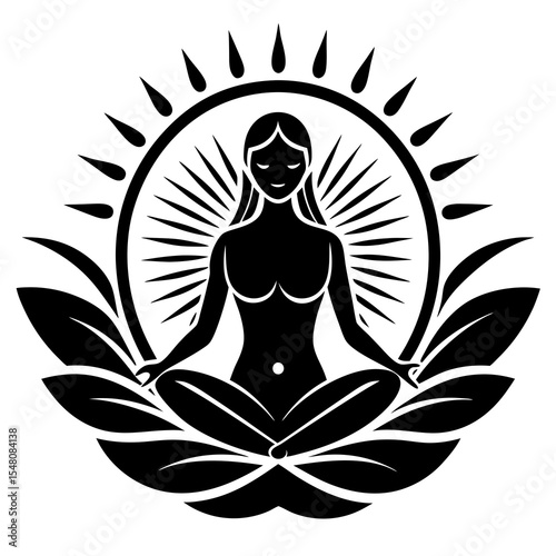 yoga silhouette vector
