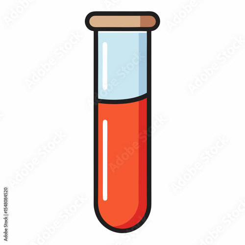 test tube with red liquid