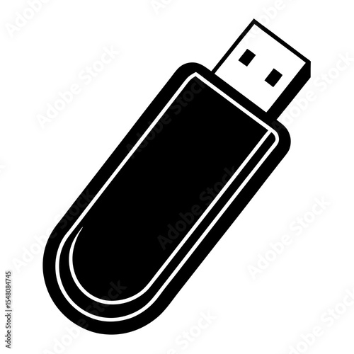 usb flash drive isolated