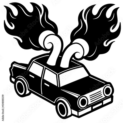 car and fire