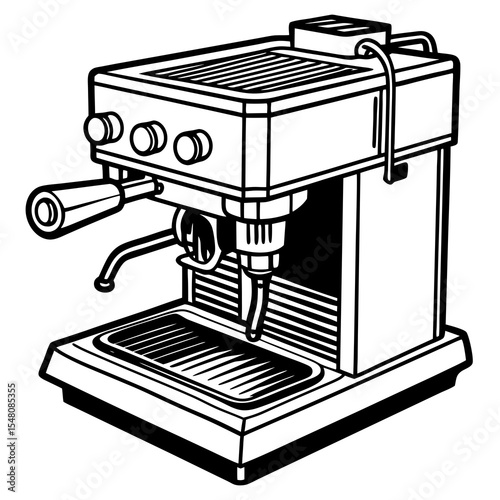 coffee maker isolated on white