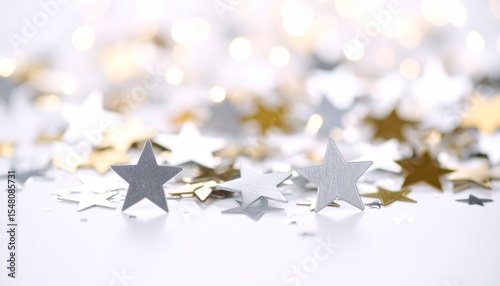 golden christmas star on red background