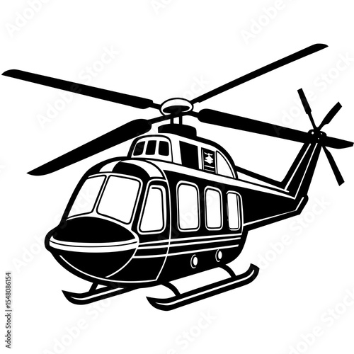 helicopter vector icon