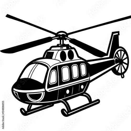 helicopter vector icon