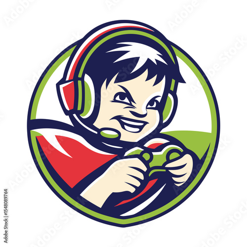 Focused Gamer Character