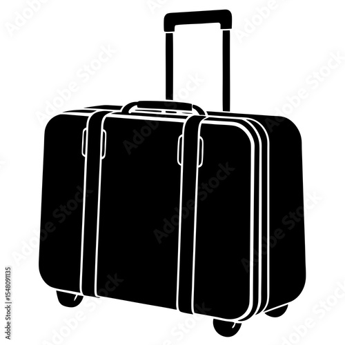 suitcases isolated on white background