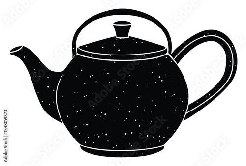 Minimalist tea kettle vector illustration silhouette style simple icon flat design