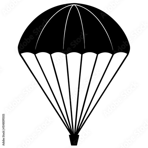 parachute on a black background